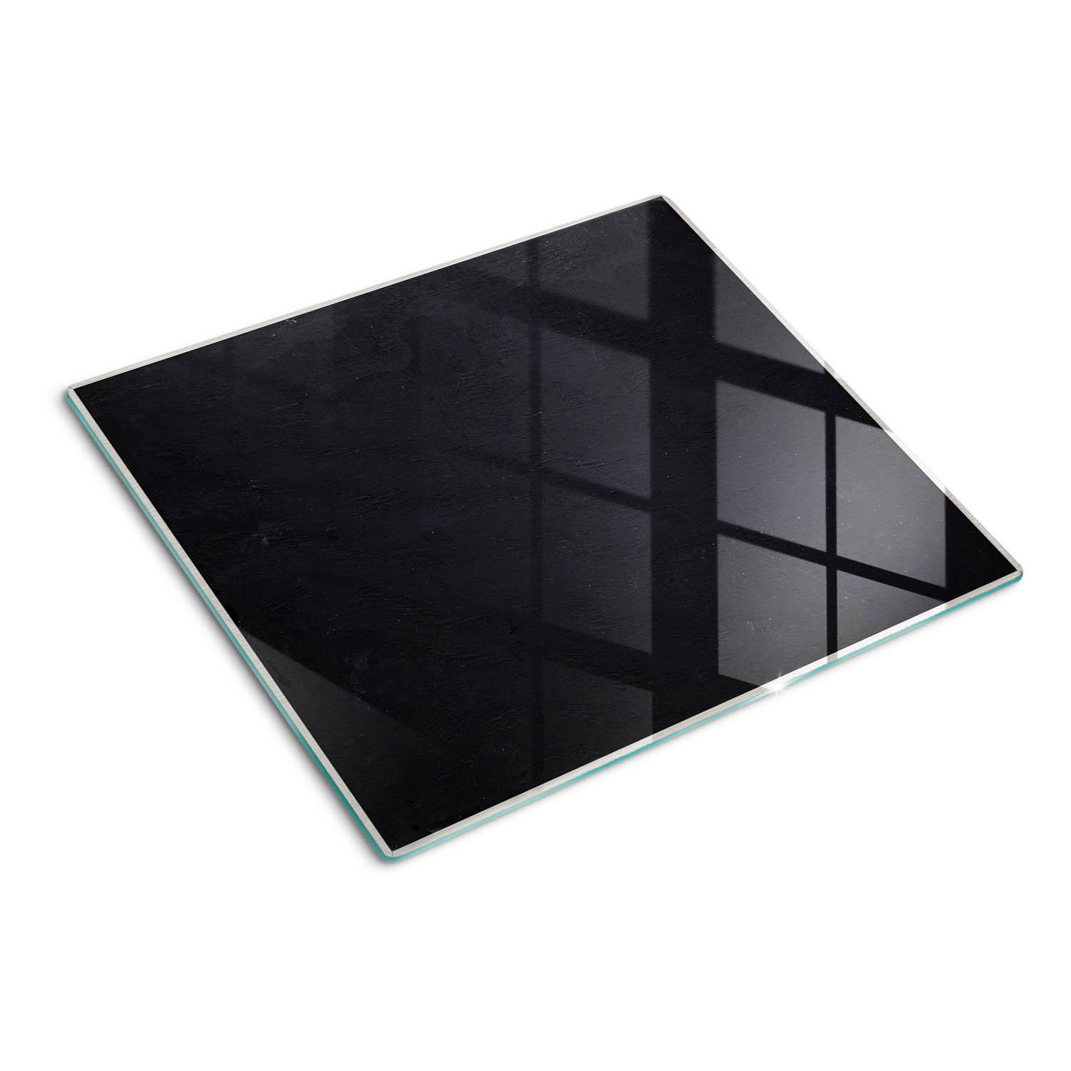 Tulup Glasplatte Schwarz 60x0.4x52 cm