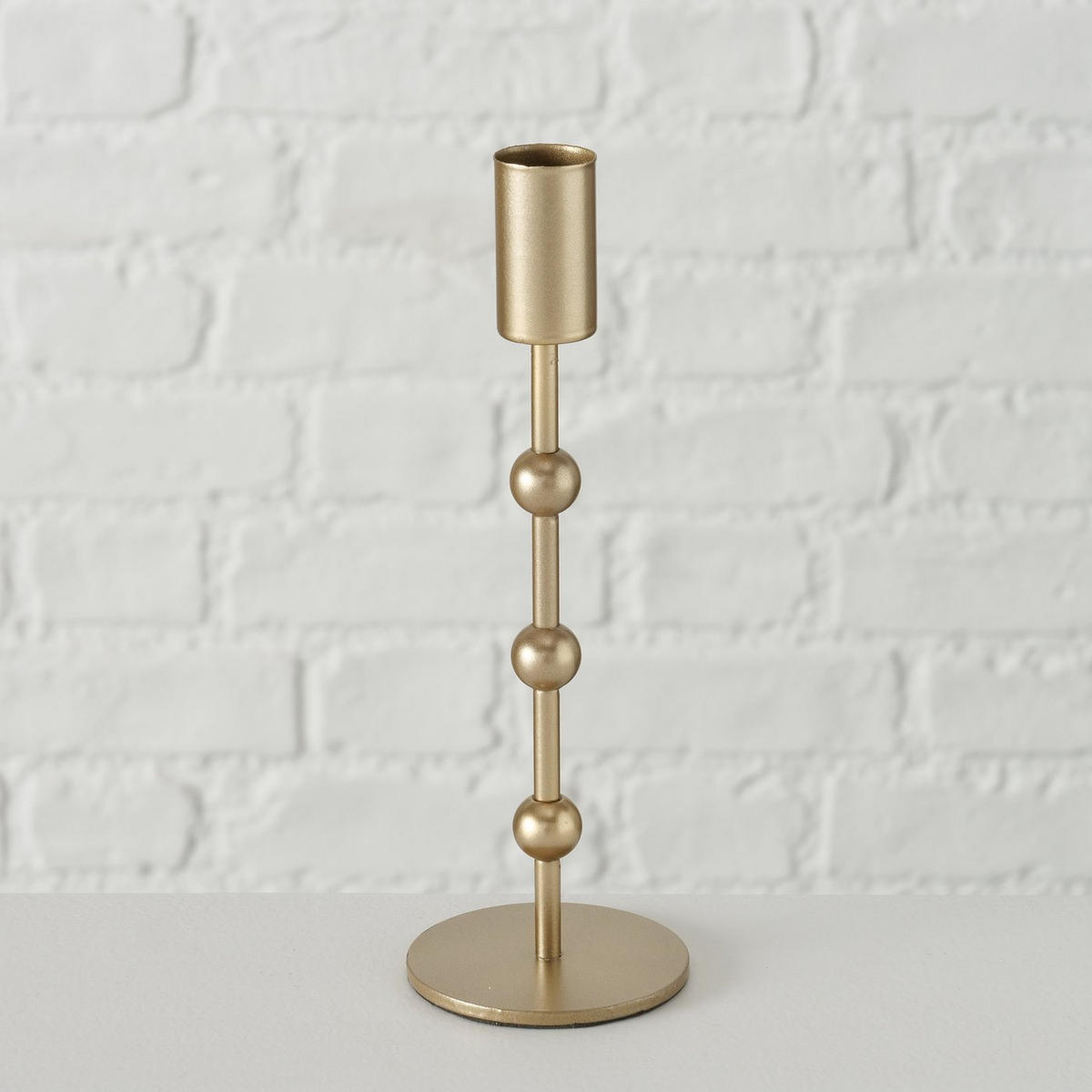 KERZENSTÄNDER Gold Kimberly 2er-Set - Goldfarben, Metall (9/30/9cm) - Boltze Home