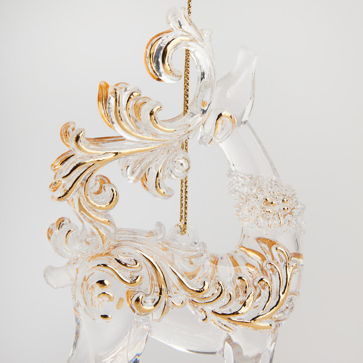 WEIHNACHTSDEKO Hängend TINSEL A, 7 x 14 cm, Gold, Christbaumschmuck, Weihnachtsbaumdekoration, Christmas, Xmas - Goldfarben, Kunststoff (7/3/14cm) - home&you