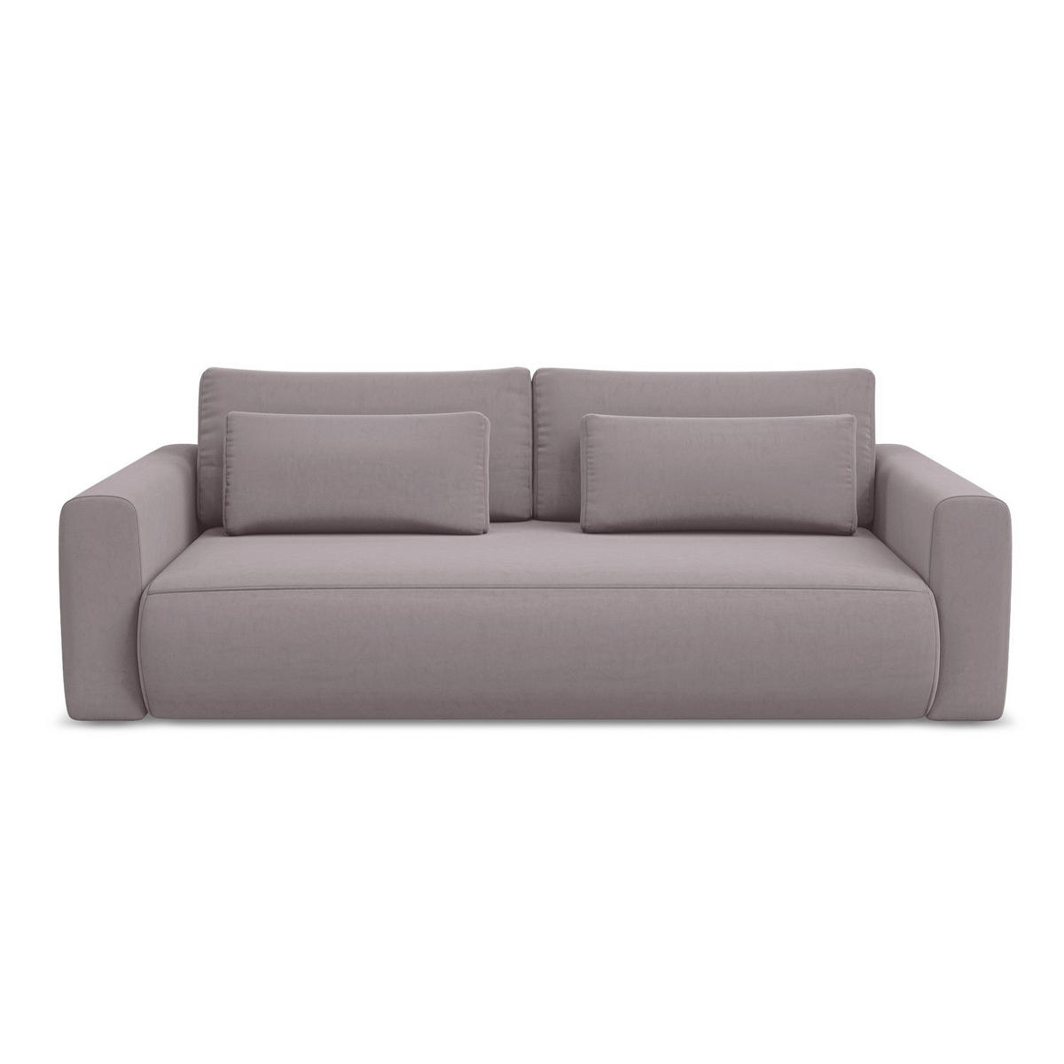 3-SITZER SOFA mit Schlaffunktion Samt Stoff Violett - Lila/Flieder, Kunststoff/Textil (238/82/105cm) - LaMiaSofa
