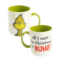 KAFFEEBECHER The Grinch All I want for Christmas is RUHE! Grün 320 ml - Grün, Keramik (0.32L) - United Labels