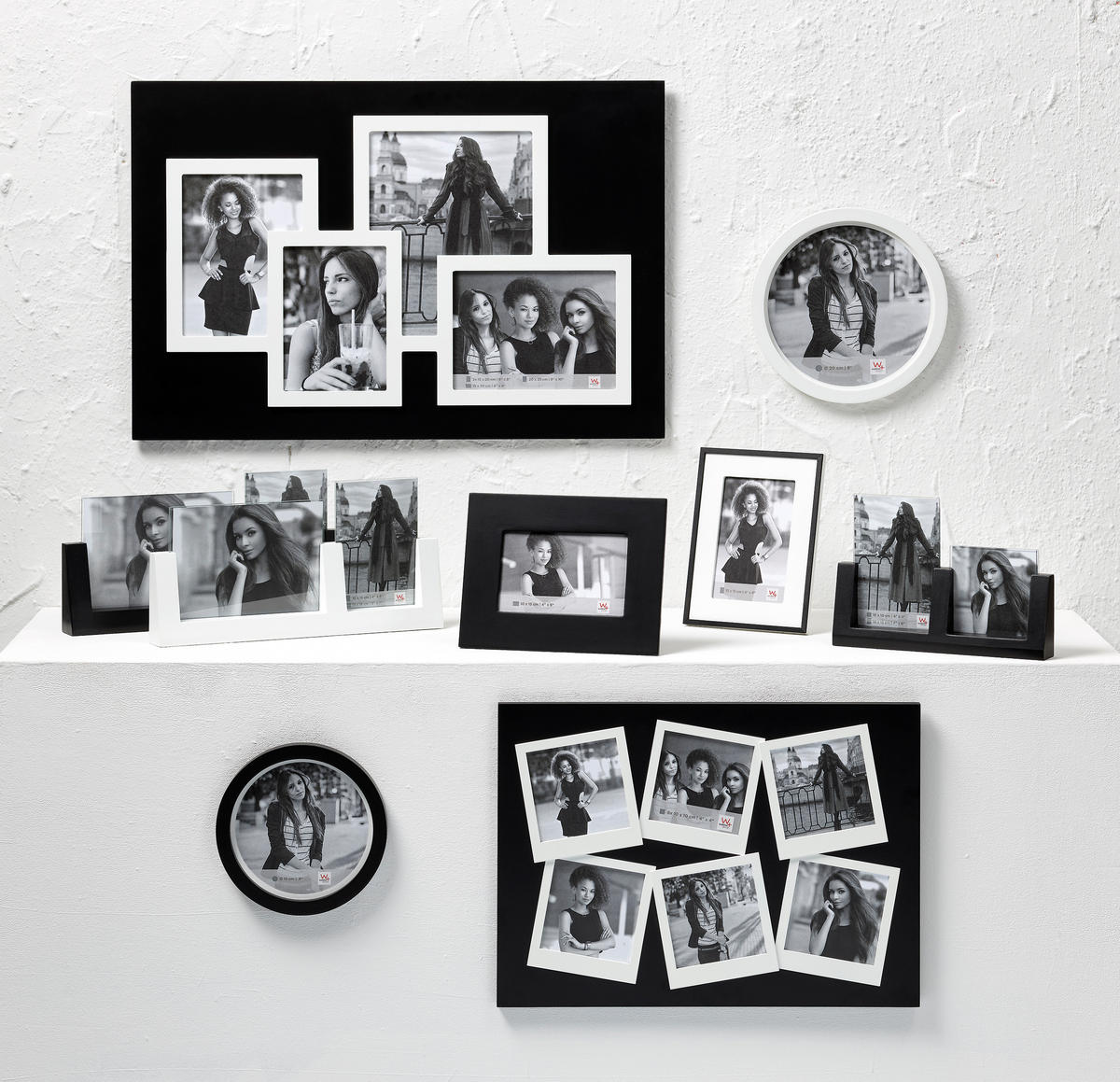 BILDERRAHMEN Friends Portraitr., 10x15 cm, weiss, mit schw. Aussenrahmen - Weiß, Holzwerkstoff (15/20.3/1cm) - EMIX24