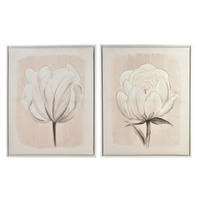 BILD Inga 2er Set 40/3/50 cm Kunstoff - Weiß, Kunststoff (40/50cm) - Mondex