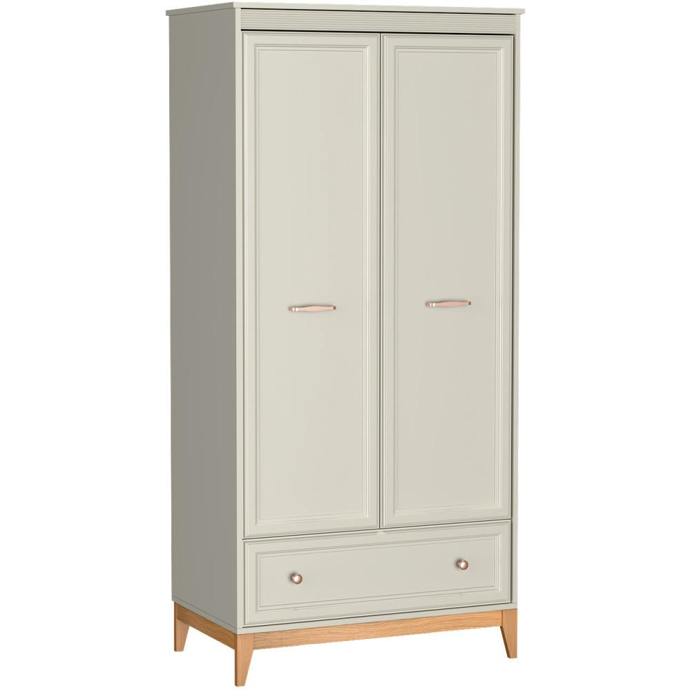 DREHTÜRENSCHRANK Charlott mit 1 Schublade und 2 Türen - Kaschmir/Eichefarben, Holz/Holzwerkstoff (92/193/54.5cm) - Beautysofa