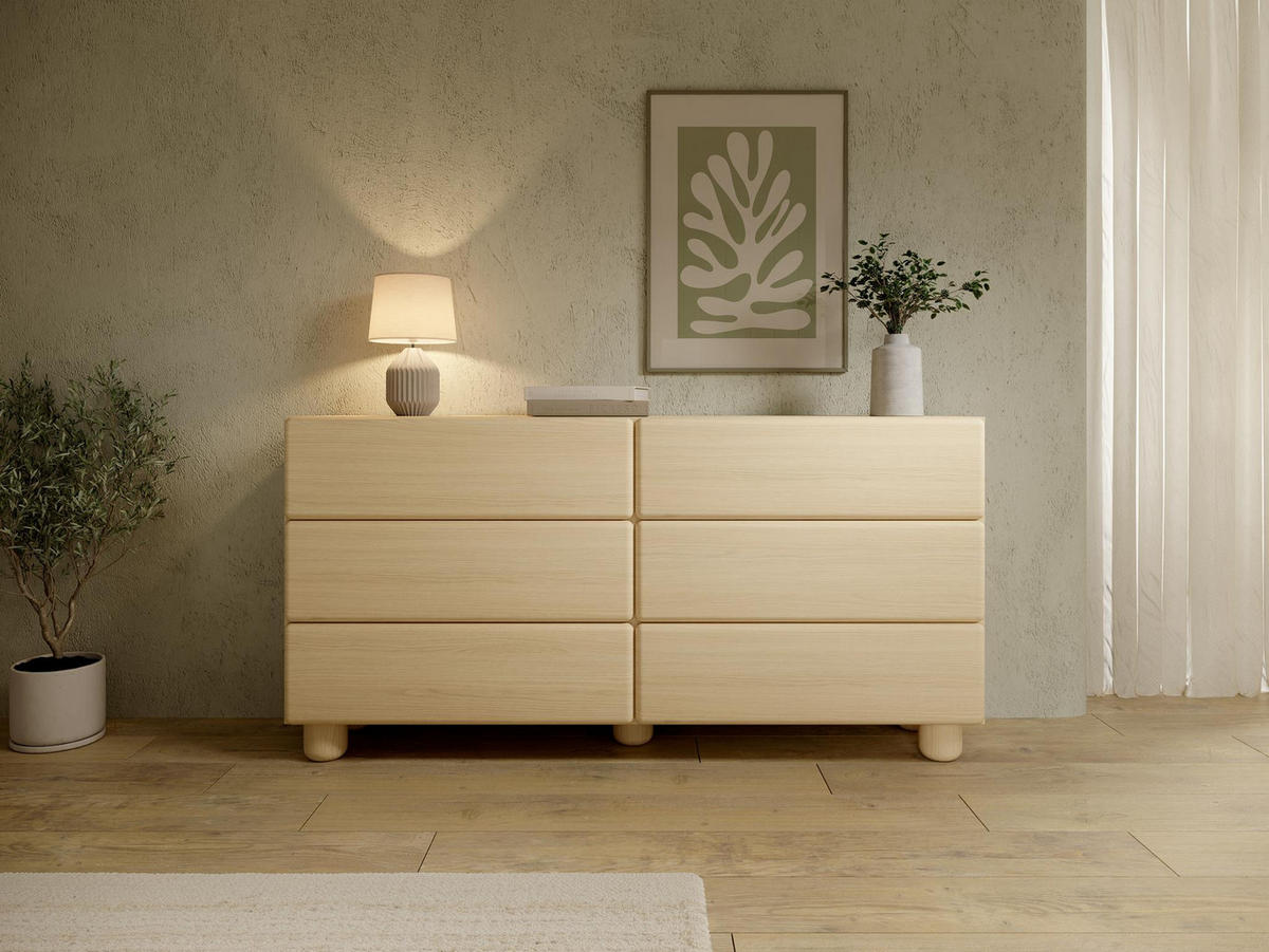 SIDEBOARD Olmo Vicenza Eiche, Schubladenkommode - Alteiche, Holzwerkstoff (160/80/38cm) - Bettso