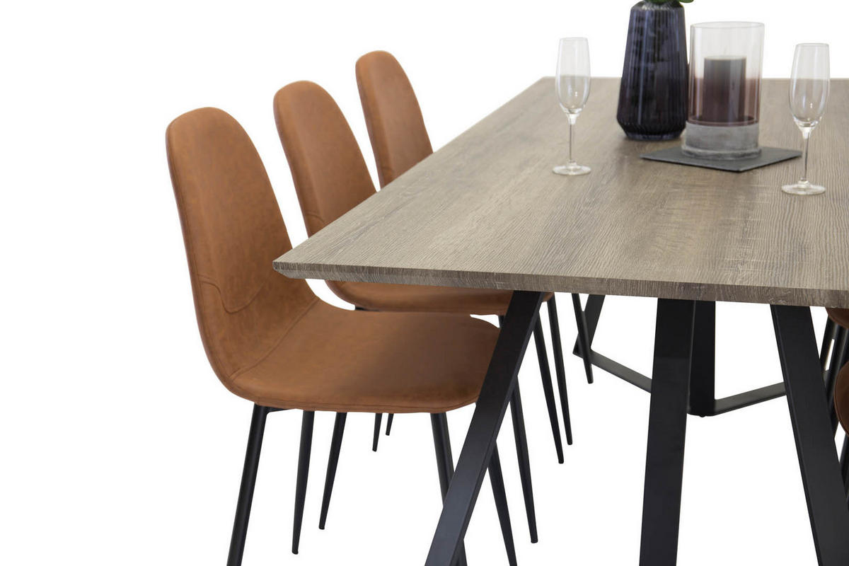TISCHGRUPPE Braun - Braun, Holzwerkstoff (90/75/180cm) - ebuy24