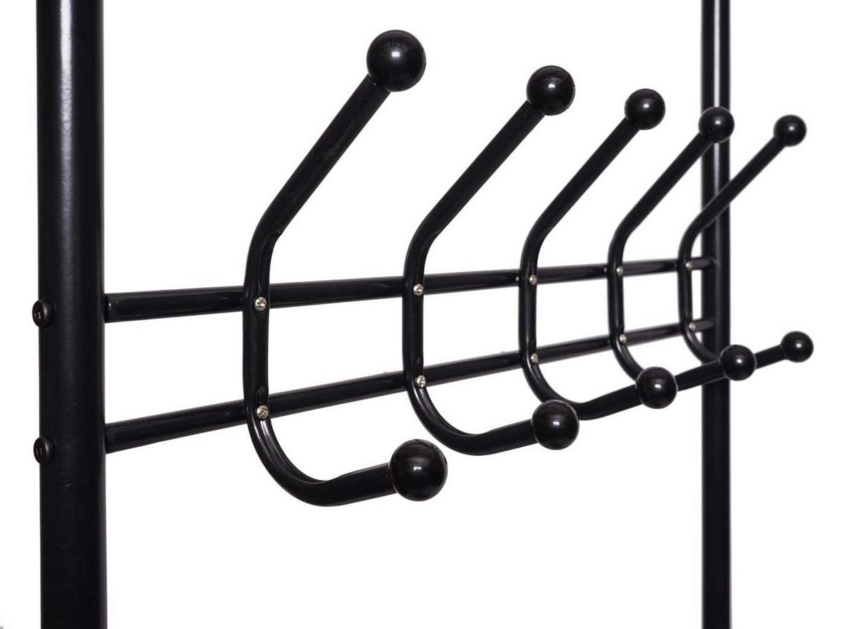 METALL-GARDEROBE Schwarz - Schwarz, Metall (65/186/34cm) - MCW