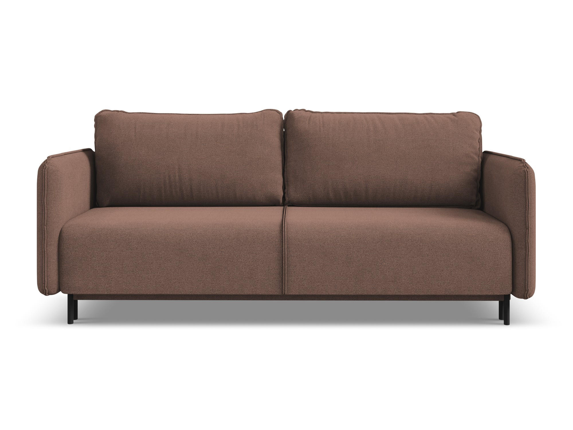 3-SITZER SOFA mit Schlaffunktion Strukturstoff Stoff Pink - Pink/Hellrosa, Holz/Textil (226/90/92cm) - Makamii