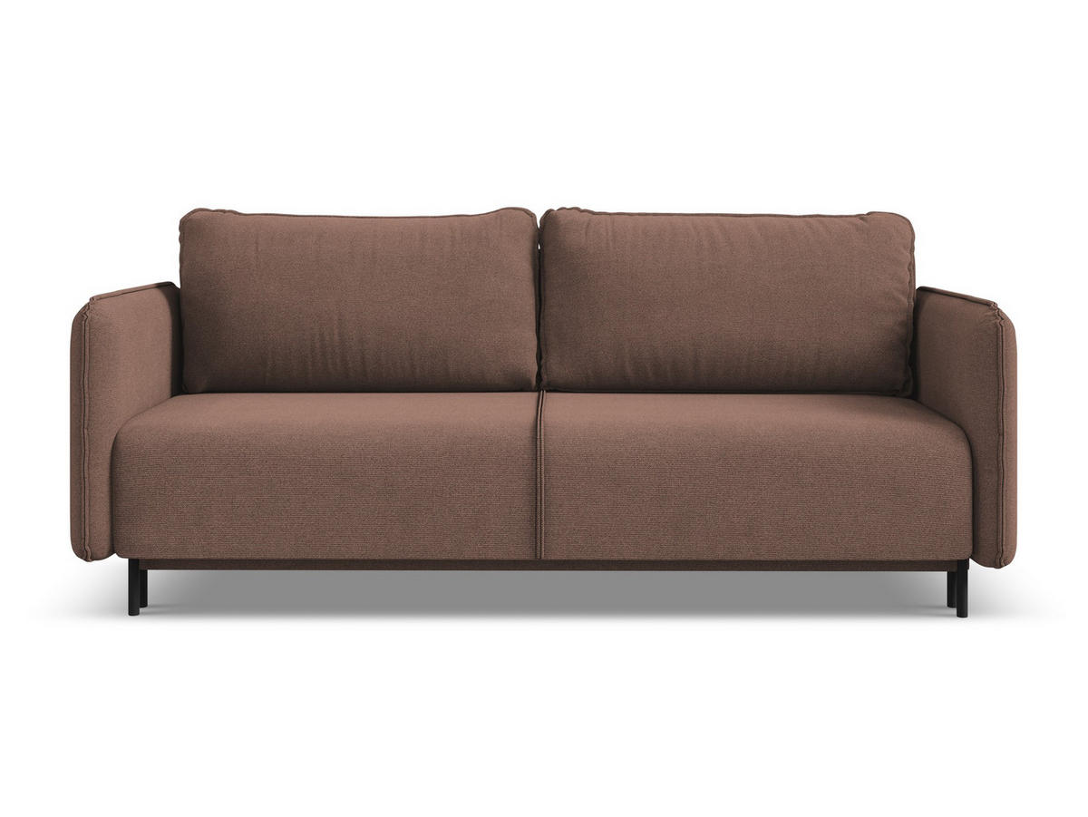 3-SITZER SOFA mit Schlaffunktion Strukturstoff Stoff Pink - Pink/Hellrosa, Holz/Textil (226/90/92cm) - Makamii