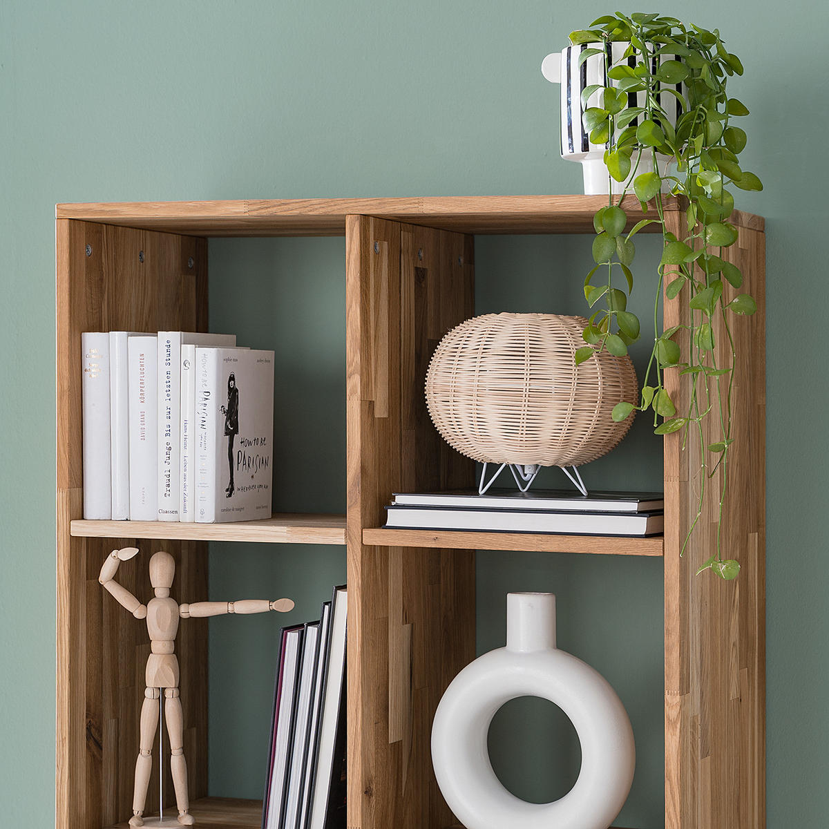 REGAL - Massivholz - Eichefarben, Holz (76/186/35cm) - home24