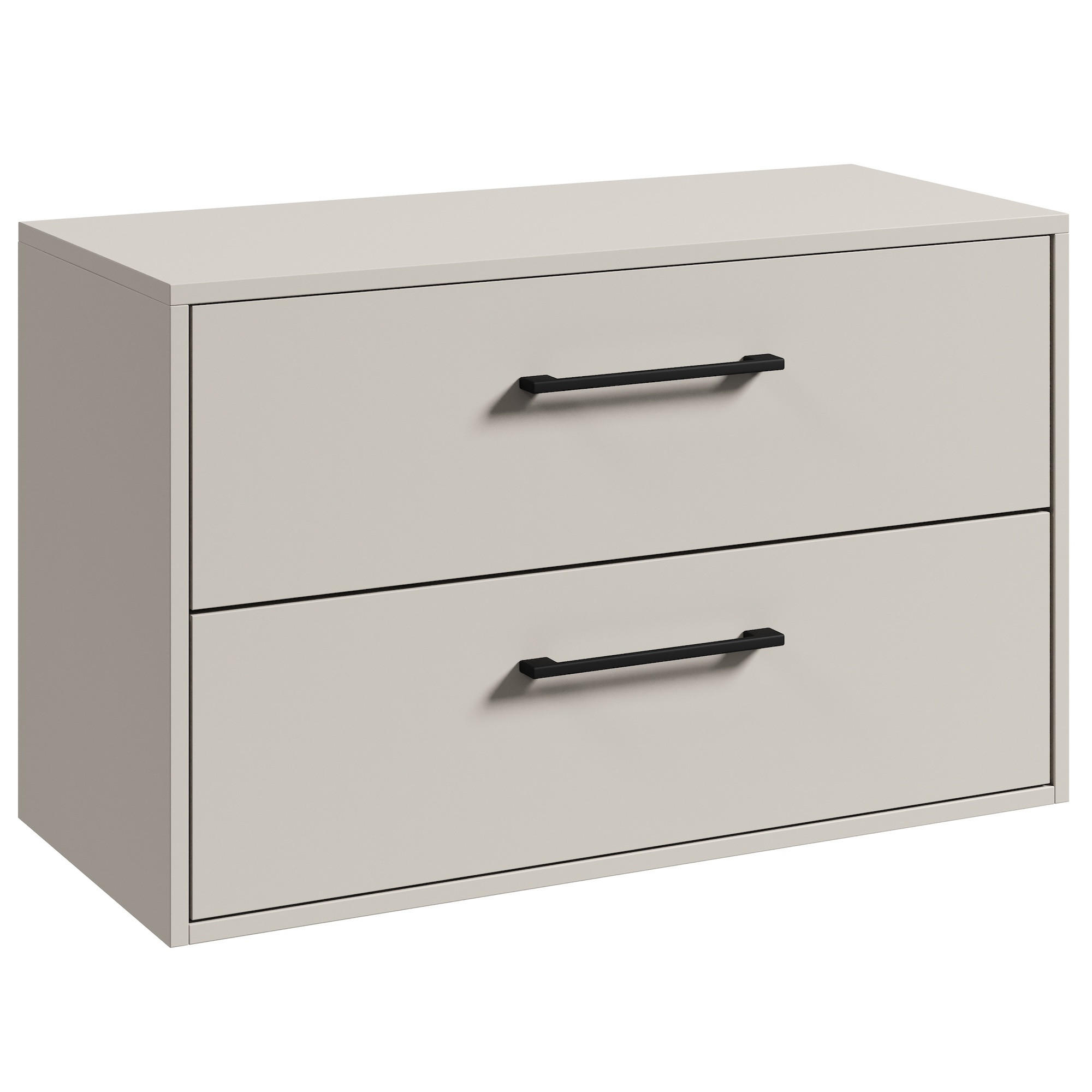 WASCHBECKENUNTERSCHRANK Florence 2 Schubladen Cashmere - 80 x 46 x 46 cm - Kaschmir, Holz (80/46/46cm) - Badplaats