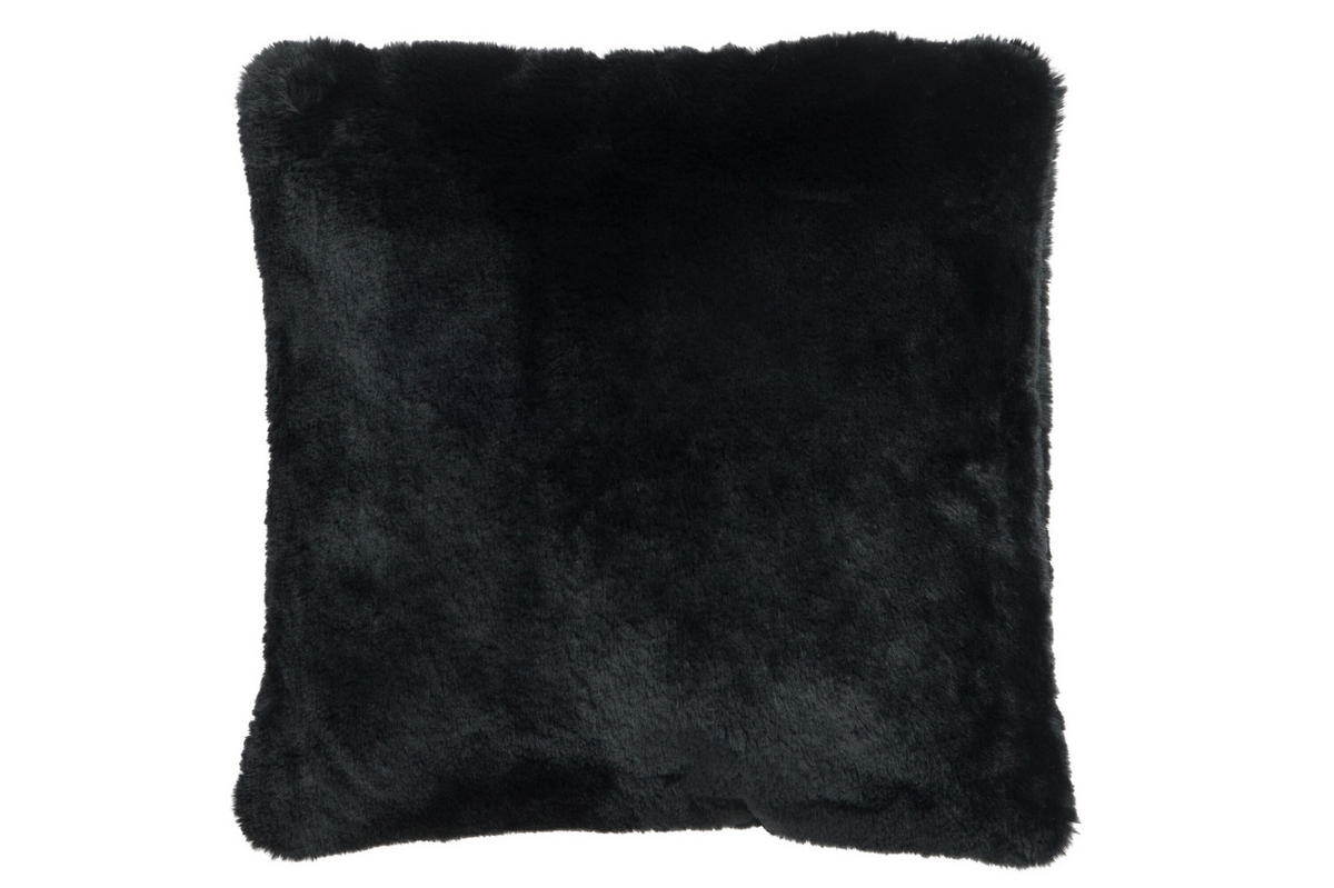 KISSEN CUTIE - Plüsch - Schwarz - Schwarz, Textil (45/45cm) - J-Line