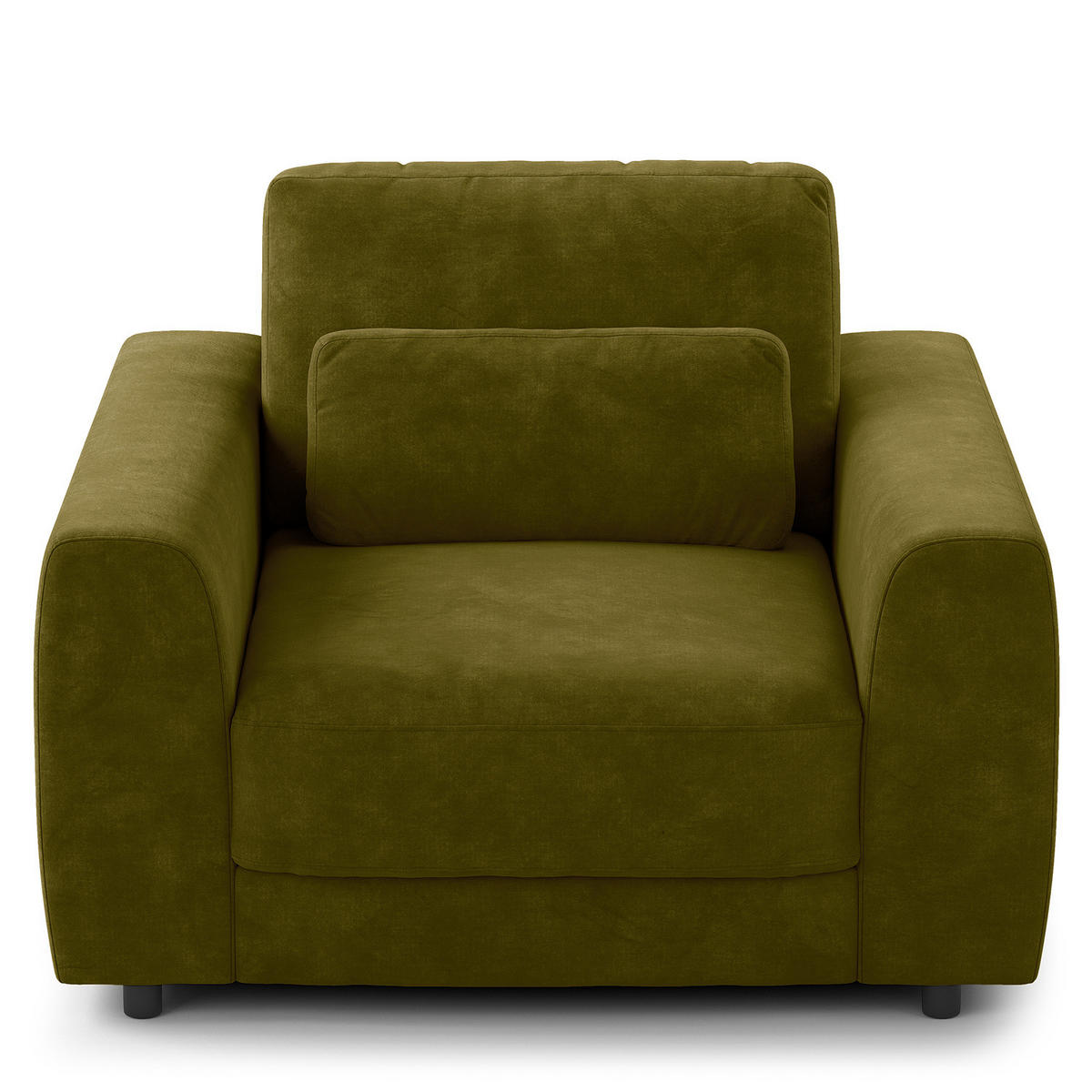 SESSEL - Schwarz/Grün, Kunststoff/Textil (116/80/117cm) - home24