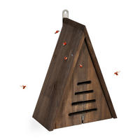 MARIENKÄFERHAUS - Braun, Holz (21/28/12cm) - Relaxdays