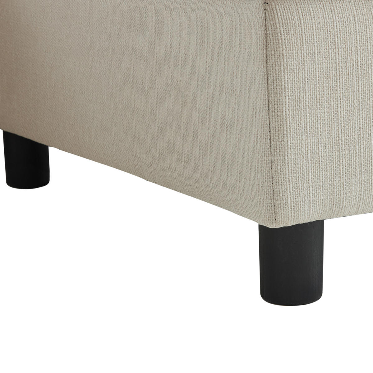 ECKSOFA mit Fußhocker und Rückenkissen - Beige, Textil (83/220cm) - Kaket