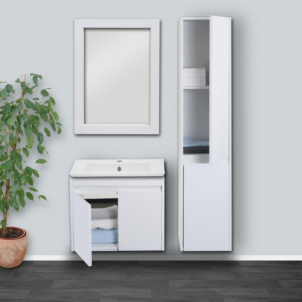 HÄNGESCHRANK Weiß - Weiß, Holzwerkstoff (33/160/28cm) - MCW