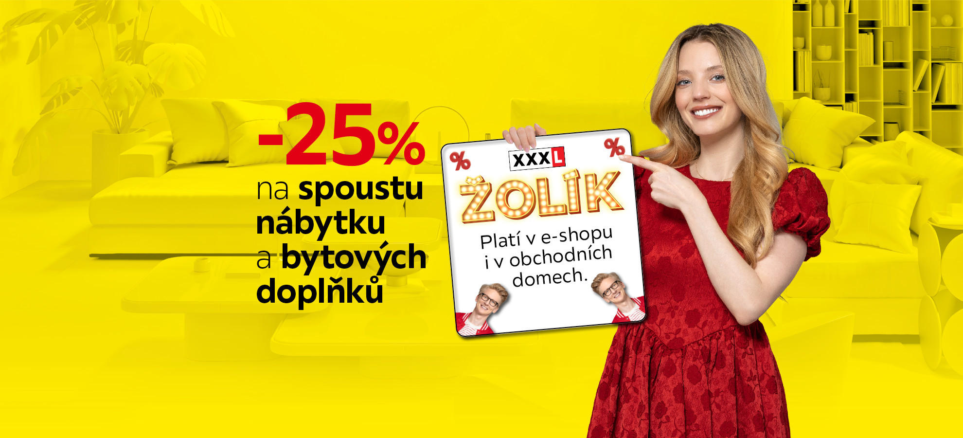 -25 % na spoustu nábytku a bytových doplňků