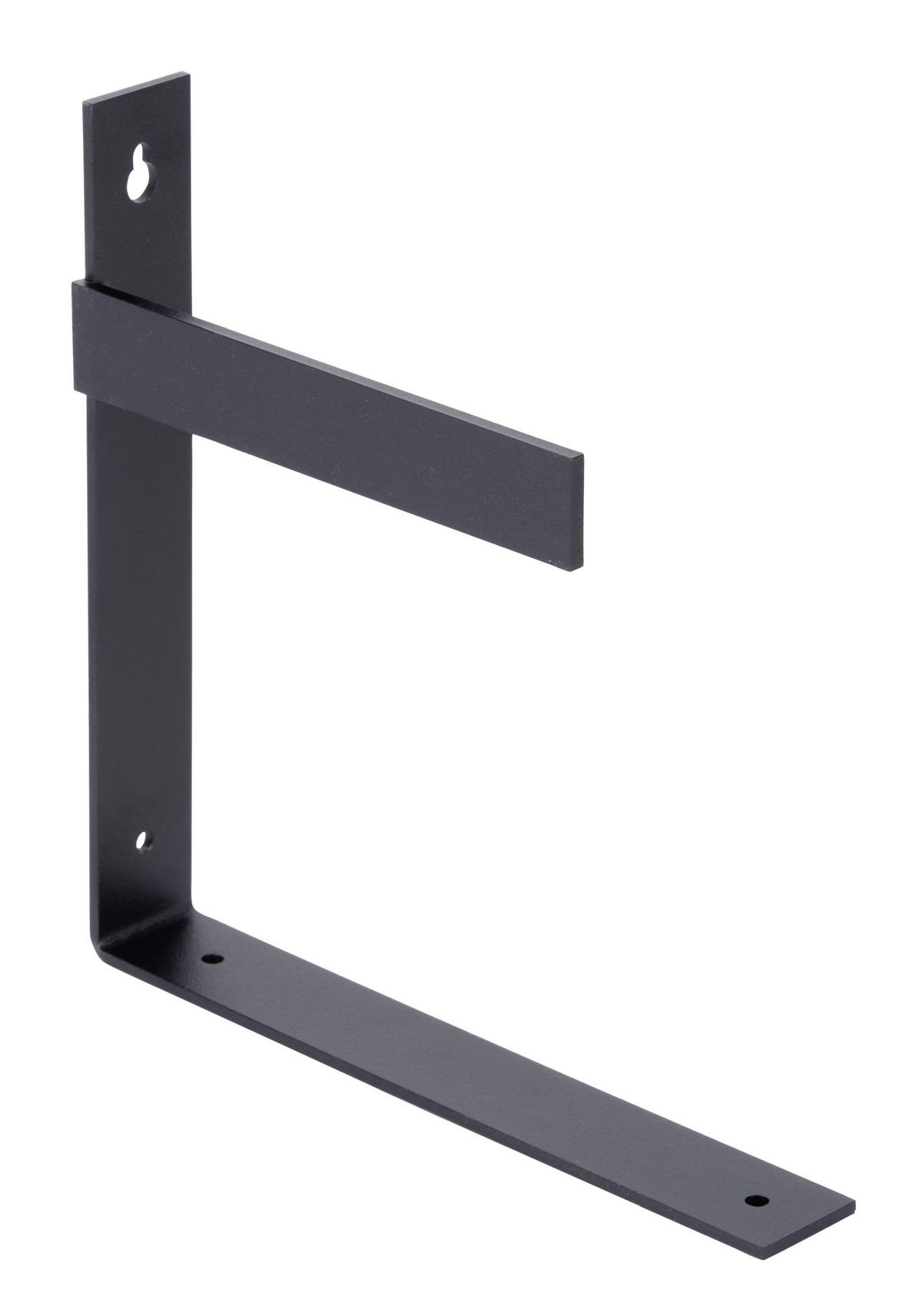 REGALTRÄGER Uma, rechts, Stahl in verschiedenen Trendfarben - Schwarz, Metall (20.5/20.5/3cm) - Alberts