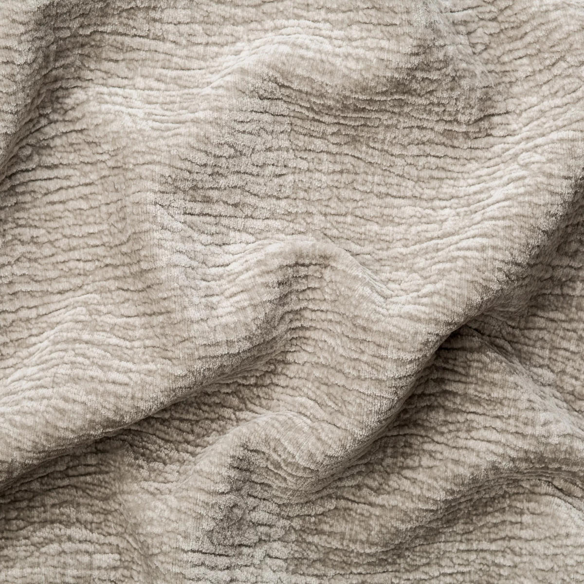 ECKSOFA Puffy mit Schlaffunktion und Bettkasten - besonders weich und puffig aus Hellgrau Stoff mit Chenillestruktur - Ottomane links - Hellgrau/Schwarz, Holz/Kunststoff (138/266cm) - S-Style Möbel