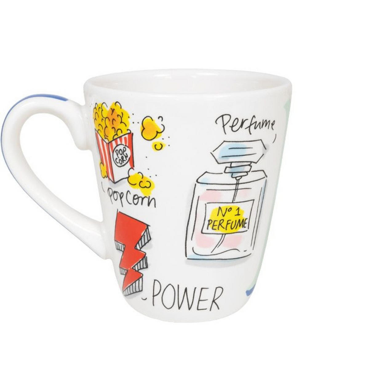 BECHER Love Letter P in Bunt - 350 ml - Multicolor, Keramik (0.35L) - Blond Amsterdam