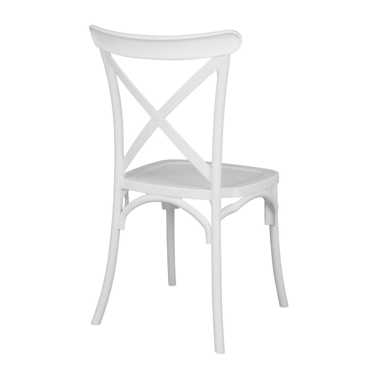 GARTENSTUHL, Weiß - Weiß, Kunststoff (54/49cm) - Oviala