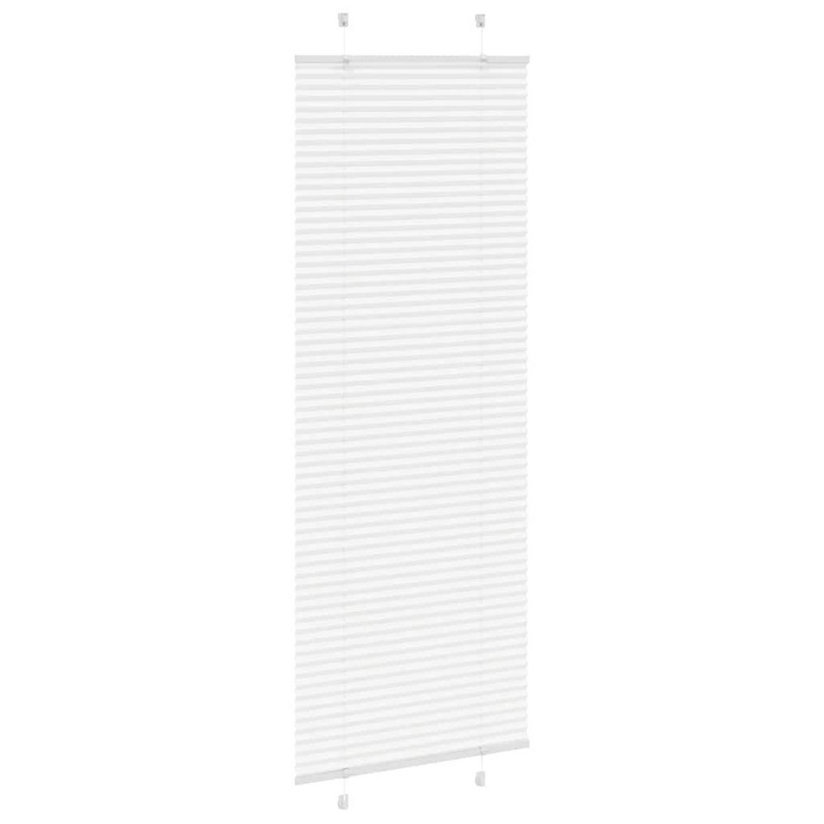 PLISSEE 75/200 cm Stoffbreite 74,4 cm aus Polyester Weiß - Weiß, Textil (75/200cm) - vidaXL