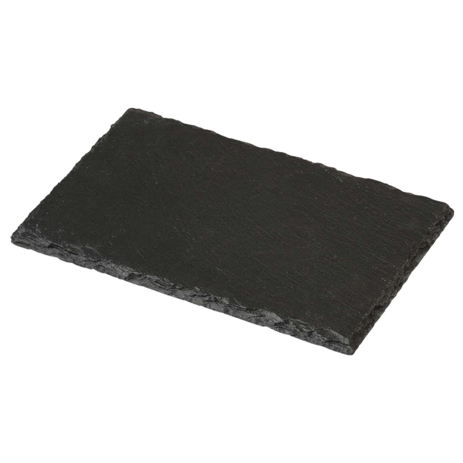 BUFFETPLATTE aus Schiefer 5 Stück - 22 x 14cm - Schwarz, Stein (14/0.6/22cm) - Kesper
