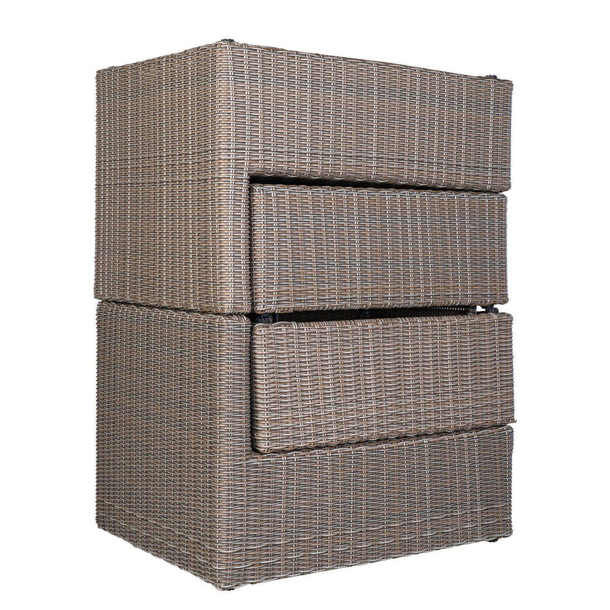 LOUNGESET - 5-teilig - Aluminium / Polypropylen - Grau - Grau, Kunststoff/Textil - home24