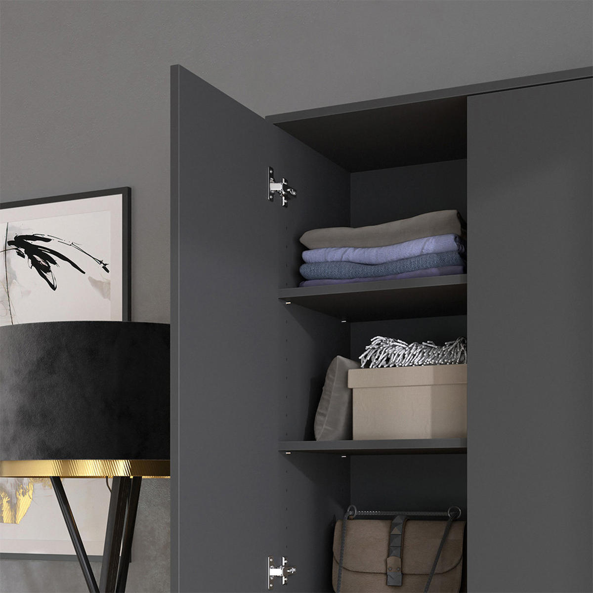 POLICE Claus Antracit - antracitová, kompozitní dřevo (35.4/1.6/36.3cm) - Vicco