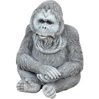STEINFIGUR Orang-Utan Otto AFFE frostfest Steinguss Gartenfigur - Grau, Stein (21/26/19cm) - stoneandstyle