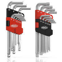 WINKELSCHLÜSSEL SET 18-tlg., Innensechskantschlüssel - Silberfarben, Metall (4/15cm) - Famex