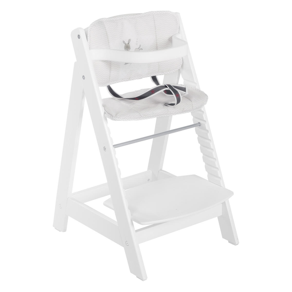 HOCHSTUHL-SITZVERKLEINERER 2-teilig Fox & Bunny - Weiß, Textil (27/59/43cm) - Roba