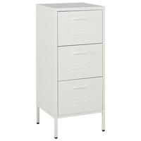 AKTENSCHRANK weiß Wostok - Weiß, Metall (43/103/40cm) - Beliani