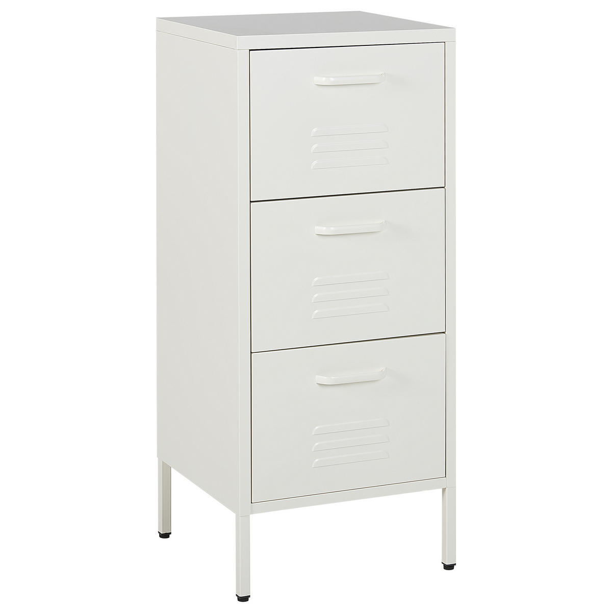 AKTENSCHRANK weiß Wostok - Weiß, Metall (43/103/40cm) - Beliani