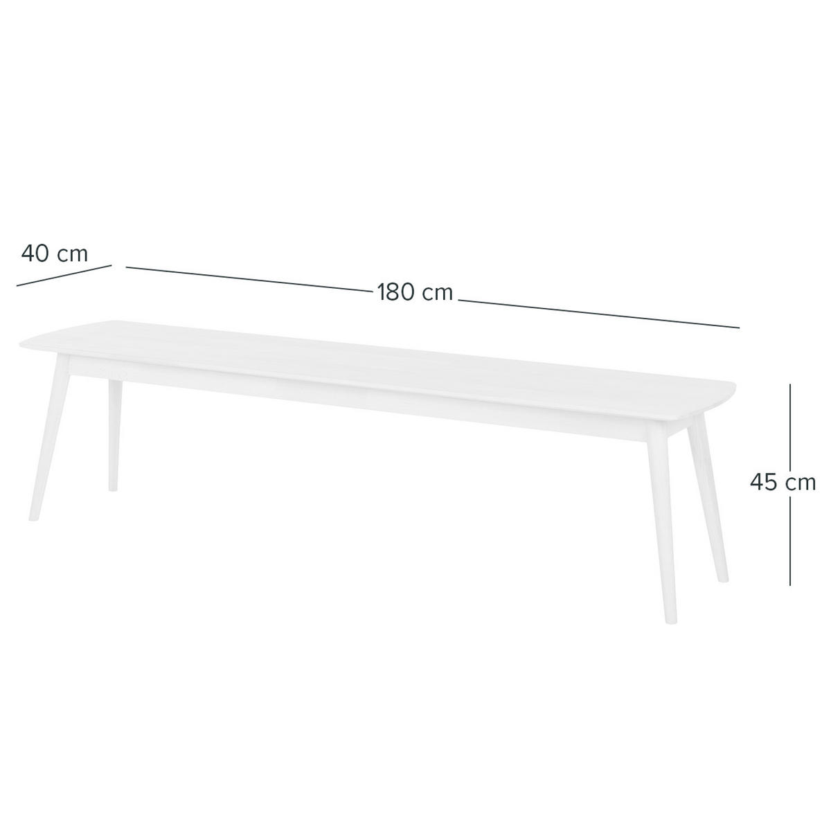 SITZBANK - Buche massiv - Buchefarben, Holz/Buchenholz (180/45/40cm) - home24