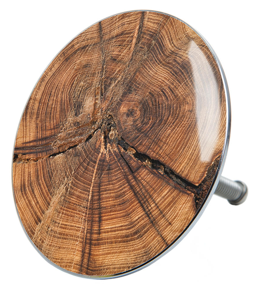 BADEWANNENSTÖPSEL Old Tree - Braun, Metall (8/10/10cm) - Sanilo