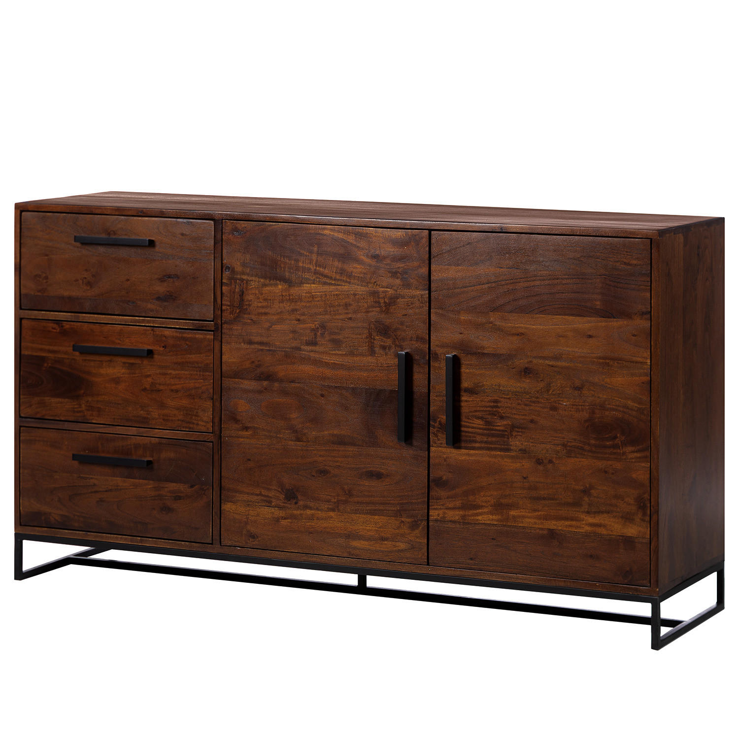 SIDEBOARD - Akazie massiv - Akaziefarben, Holz (145/80/40cm) - home24