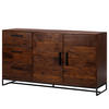 SIDEBOARD - Akazie massiv - Dunkelbraun, Holz (145/80/40cm) - home24