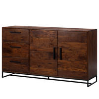 SIDEBOARD - Akazie massiv - Akaziefarben, Holz (145/80/40cm) - home24