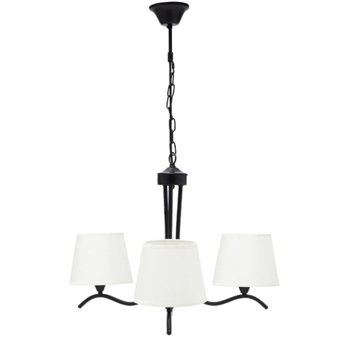 PENDELLEUCHTE CLARIKA, Schwarz/Weiß - Schwarz/Weiß, Textil/Metall (67/67/36cm) - KONSIMO®
