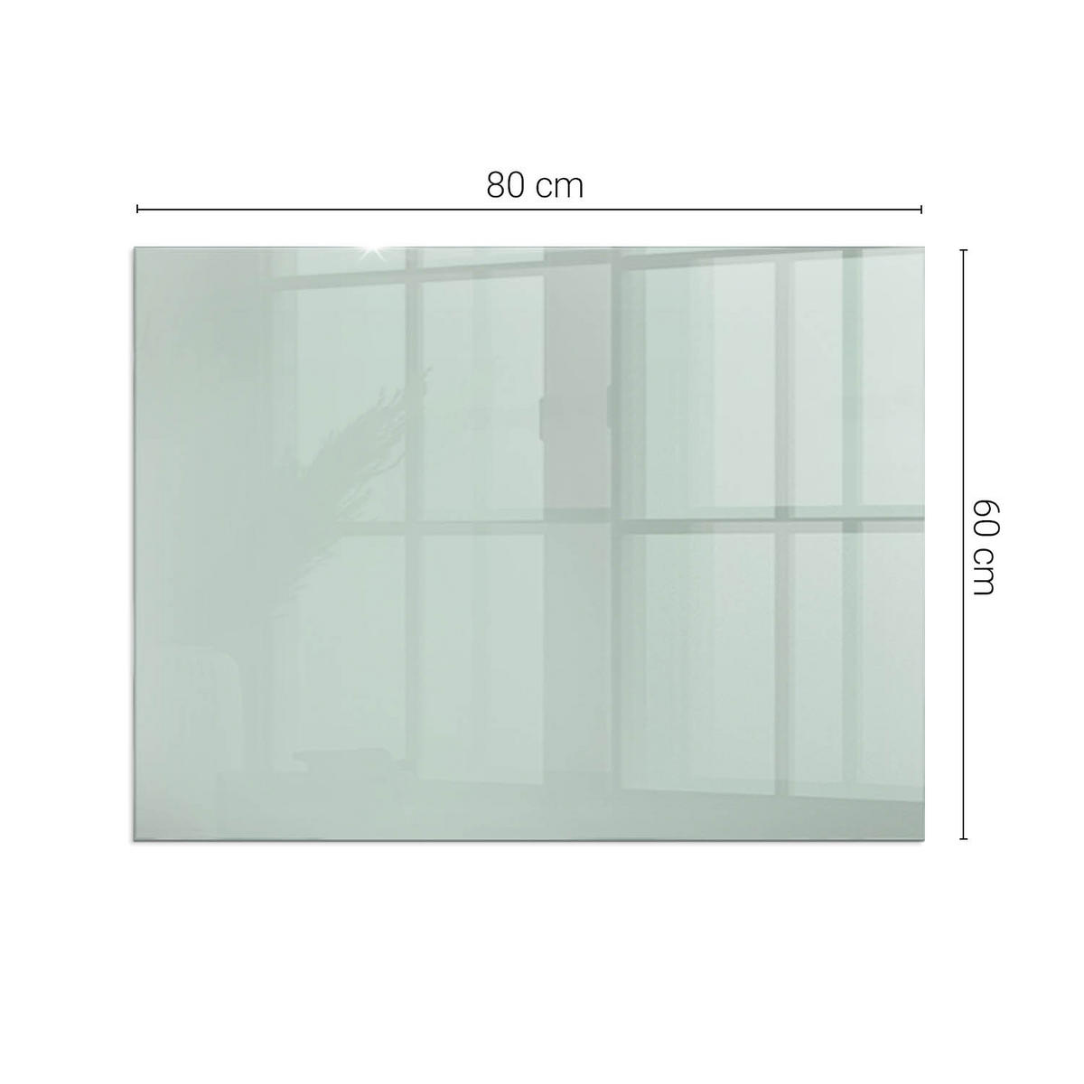 GLASPLATTE für Kamin 80x60 cm - Grün, Glas (80/60/0.4cm) - TULUP