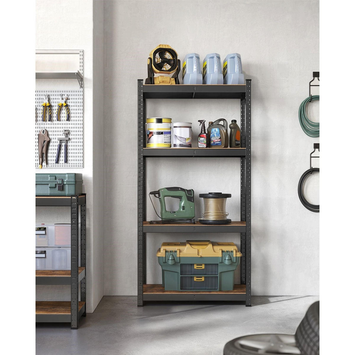 SCHWERLASTREGALE OUAGADOUGOU - Braun, Holzwerkstoff (80/160/40cm) - Hansiro