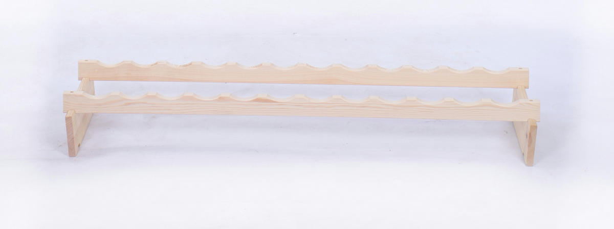 WEINREGAL VINOTECA FLEX PRO HxBxT 9x123x28cm 12 Flaschen auf 1 Ebene Natur unbehandelt - Naturfarben, Holz (123/9/28cm) - PROREGAL