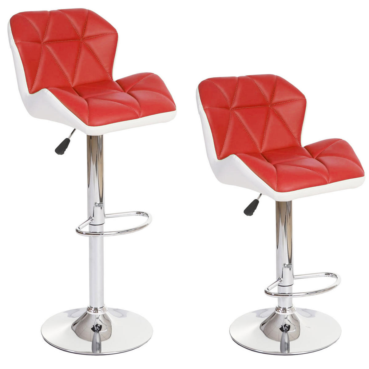 BARHOCKER Rot 2er-Set - Rot, Textil (44/106/49cm) - MCW