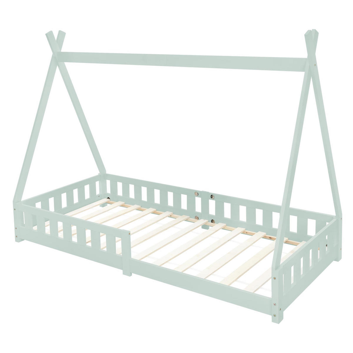 KINDERBETT Tipi 90x200 cm Mint - Mintgrün, Holz (90/200cm) - ML-DESIGN