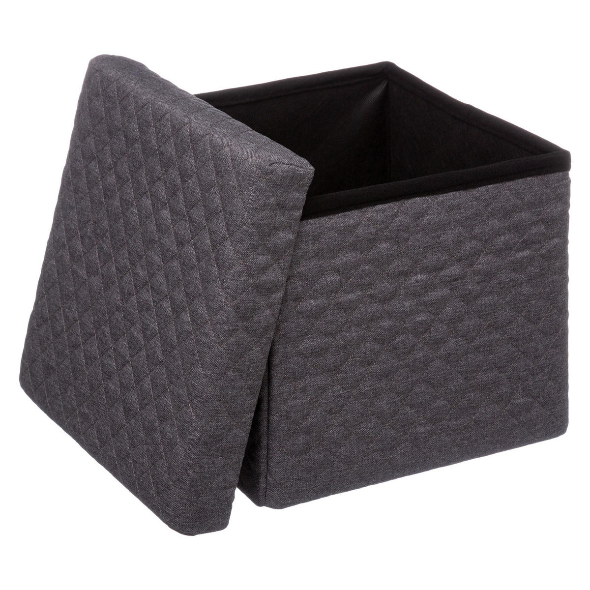 SITZHOCKER mit Stauraum - Grau, Holzwerkstoff/Textil (39/60/53.5cm) - 5five Simply Smart