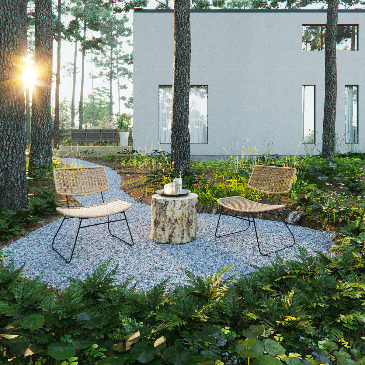 GARTENSESSEL Sprinkle aus Kunstrattan - Hellbraun, Kunststoff/Metall (62.5/68/67cm) - Selsey