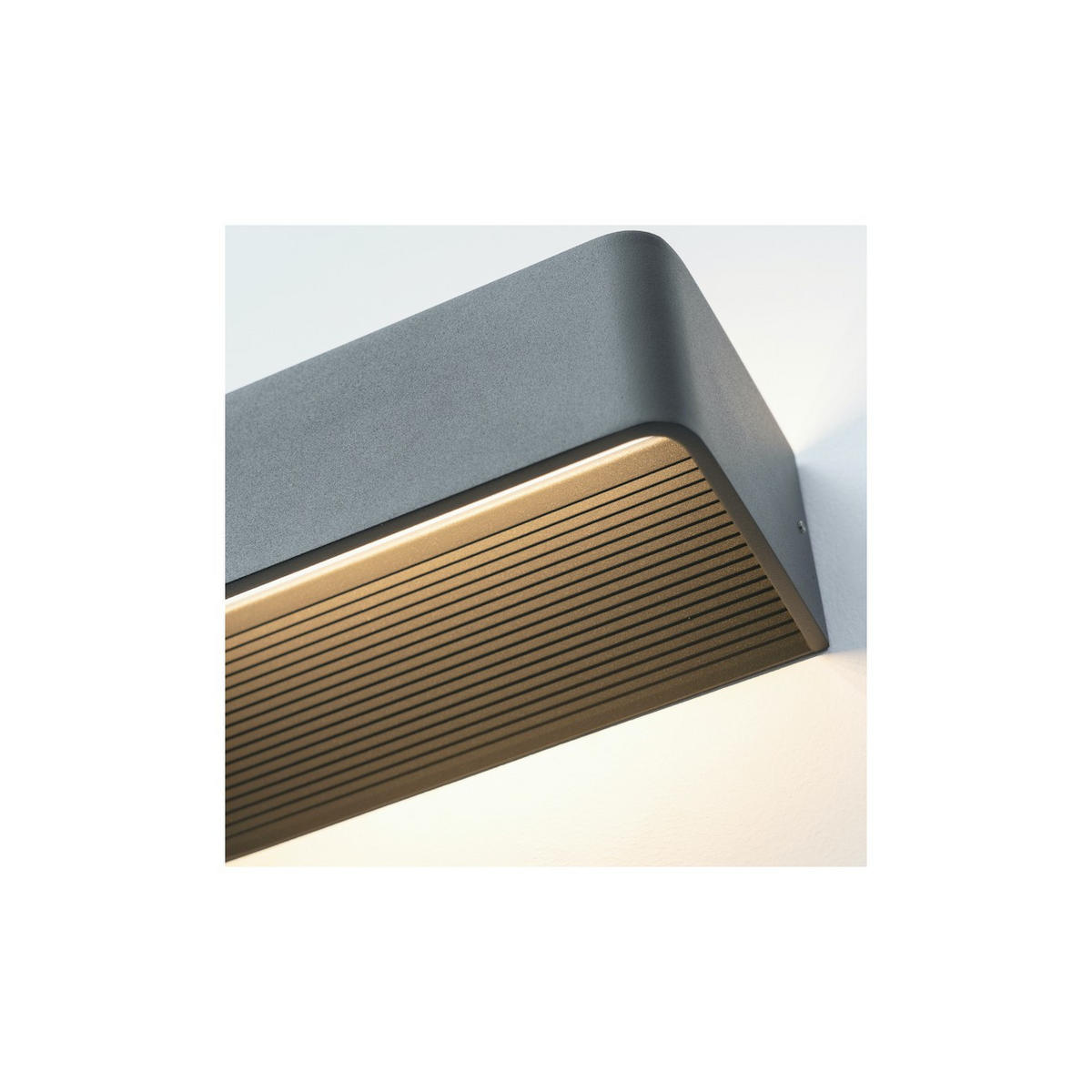 WANDLEUCHTE Quadra, Grau, 20cm - Grau, Metall (10/8/20cm) - KOSILUM