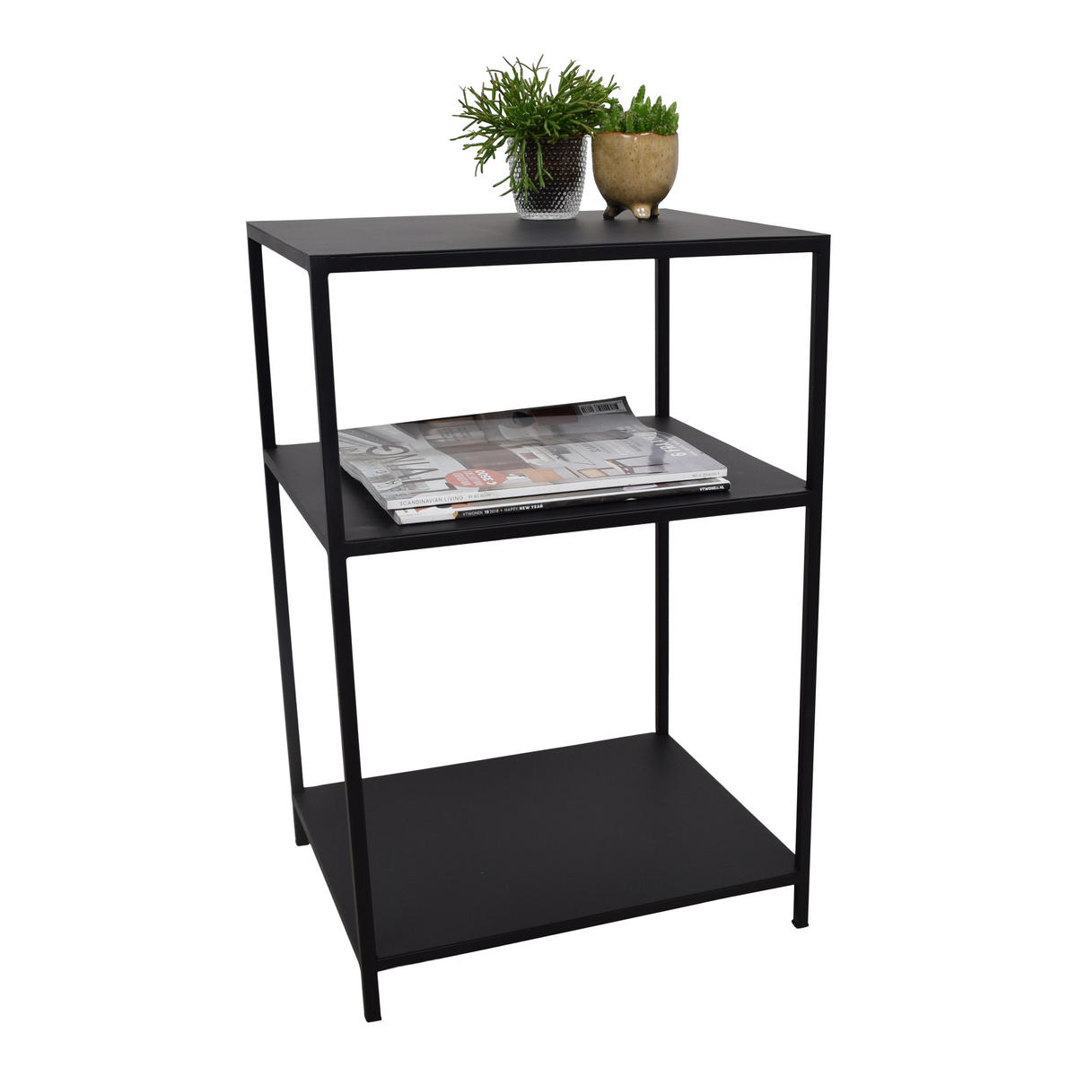NACHTTISCH Jita Schwarz - Schwarz, Metall (42/63/35cm) - LOFT42