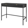 SCHMINKTISCH Kioto in Schwarz mit Metallbeinen - Goldfarben/Schwarz, Holzwerkstoff/Metall (50/104/77cm) - Ravio
